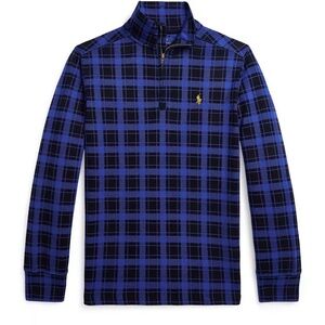 Polo by Ralph Lauren Blue and Black Checkered Zip-Up
